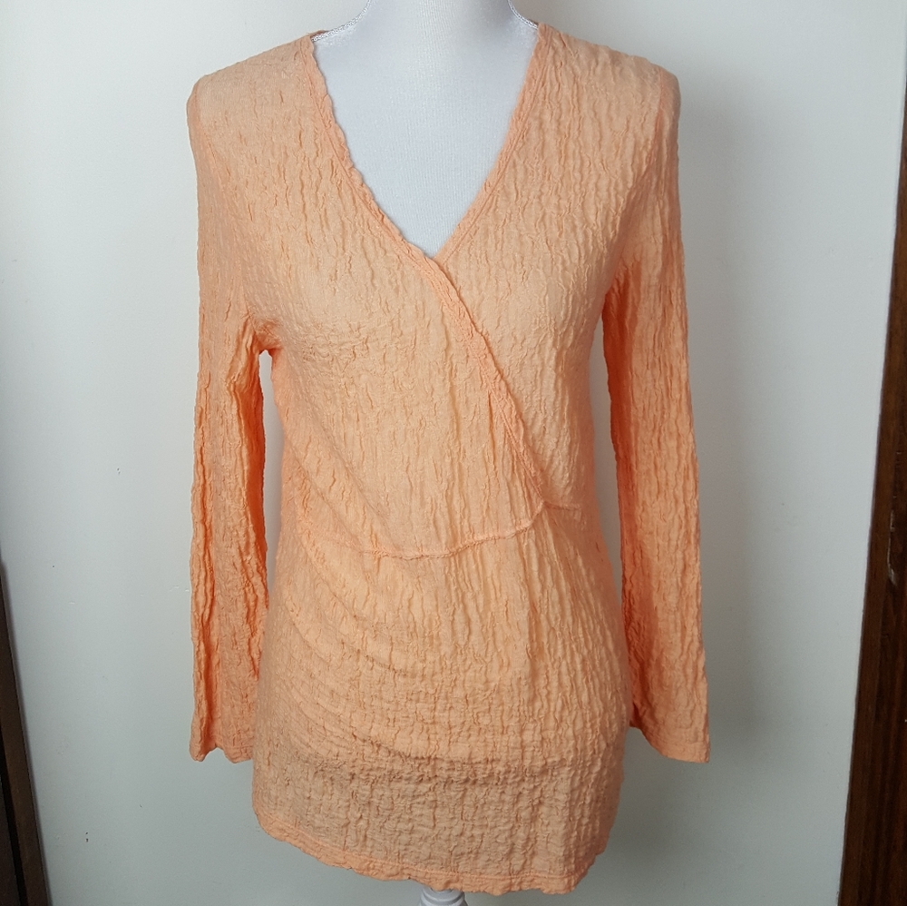 J Jill Crinkle Stretch Top